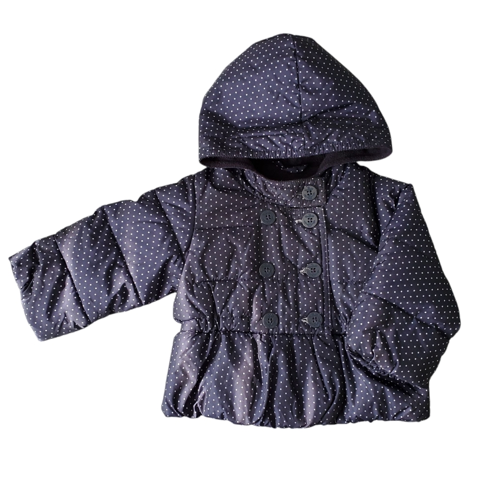 Baby Gap Navy Blue Fleece-Lined Puffer Coat